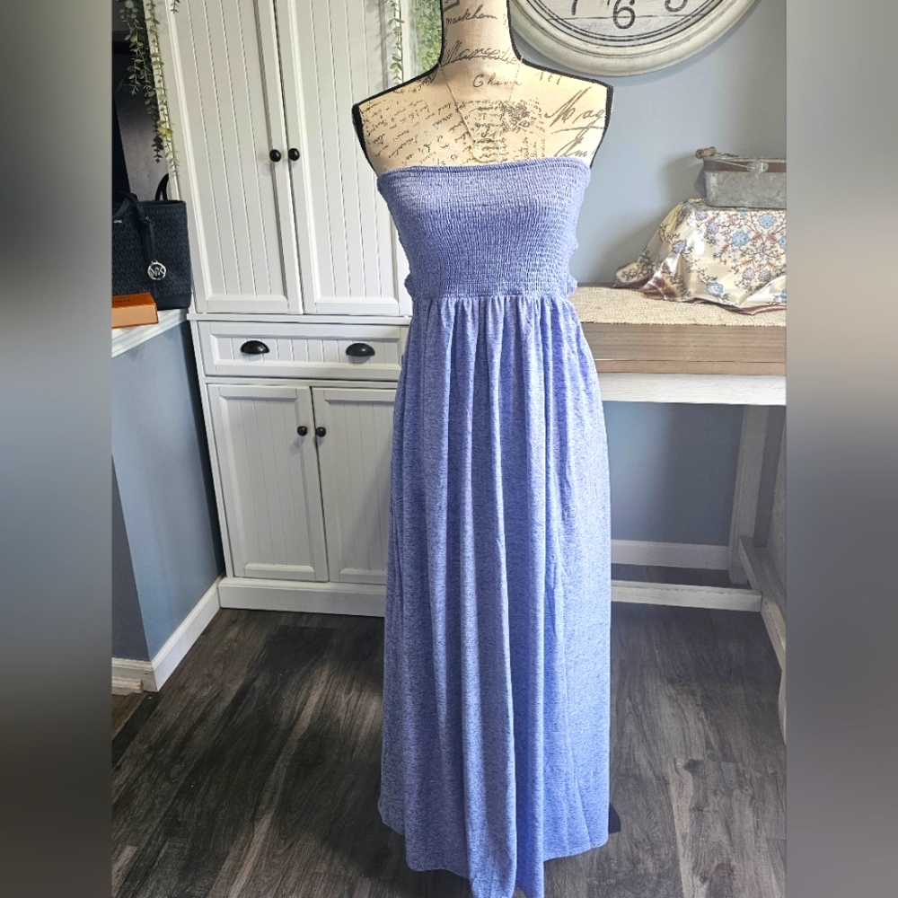VS Blue Tube Top summer dress Lg